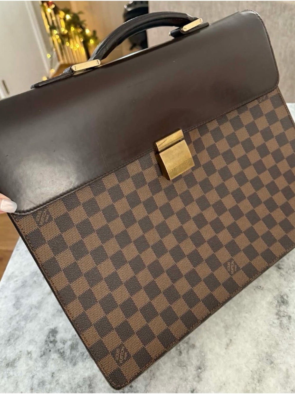 Louis Vuitton altona Brown Damier Canvas Laptop Briefcase